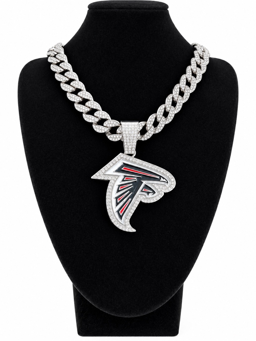 NFL Atlanta Falcons Iced Out Cuban Chain Necklace